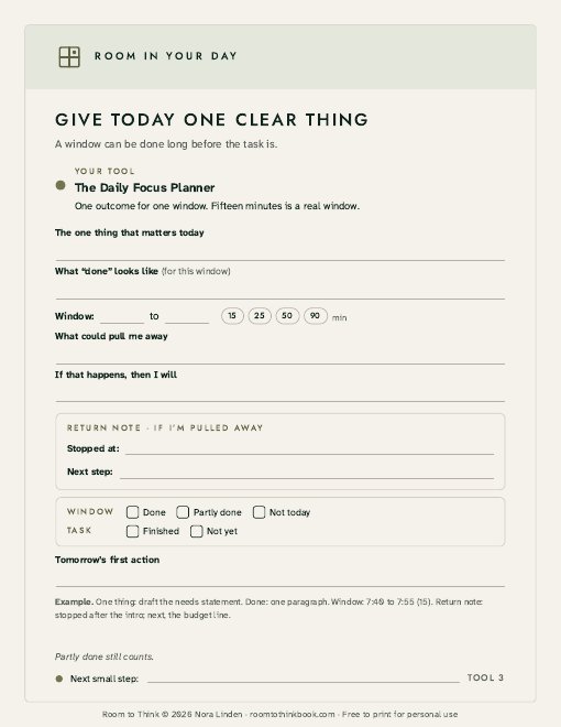 Preview: The Daily Focus Planner